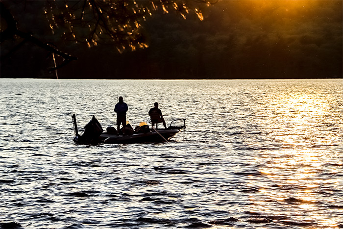 Fishing on Belgrade Lake in Maine