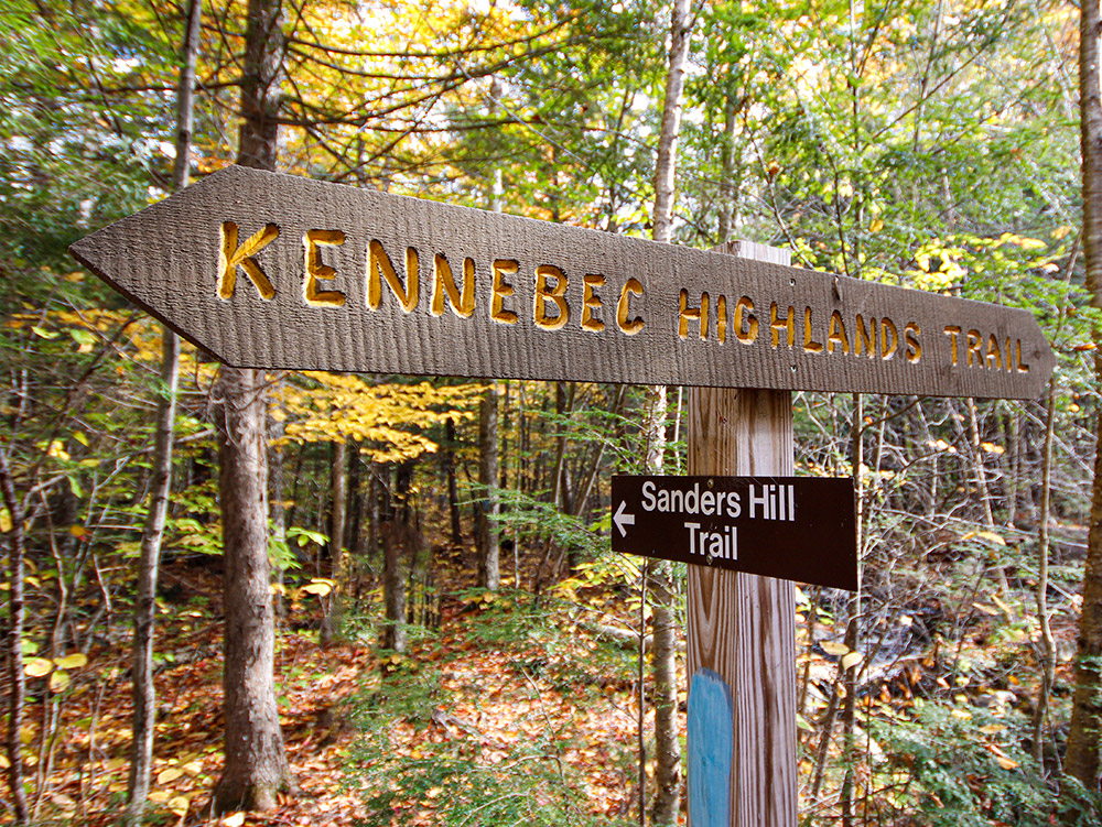 Kennebec Highlands Trail Sign