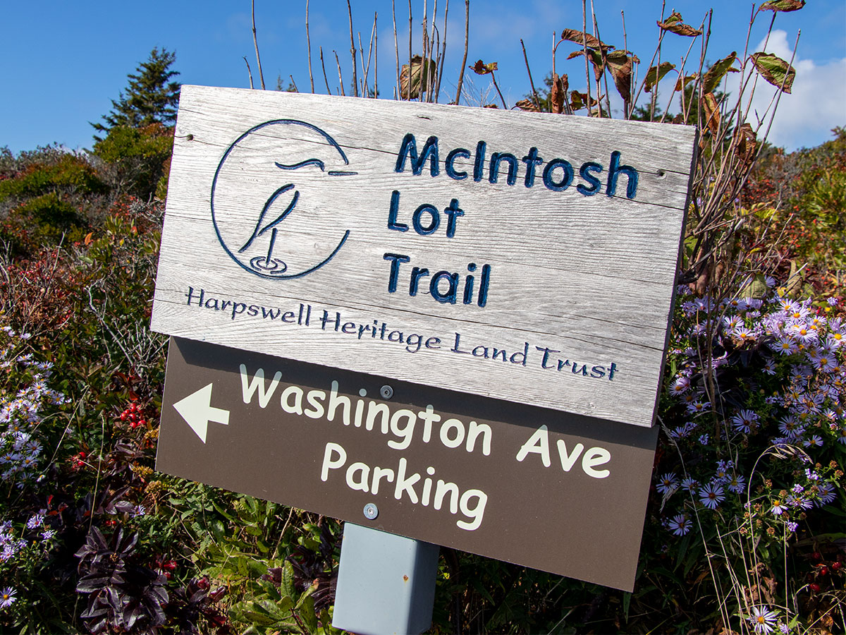 McIntosh Lot Trail Sign, Harpswell, Maine