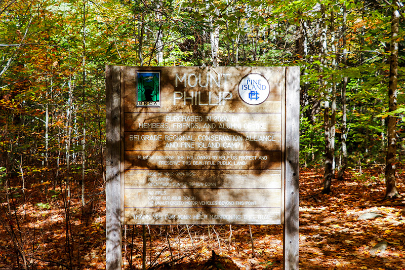 Mount Phillip Trail Sign, Maine