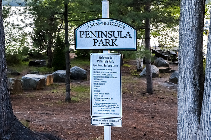 Peninsula Park in Belgrade, Maine