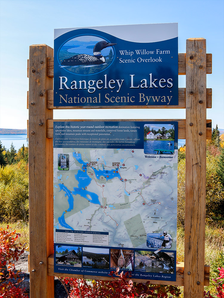 Rangeley Lakes National Scenic Byway Sign