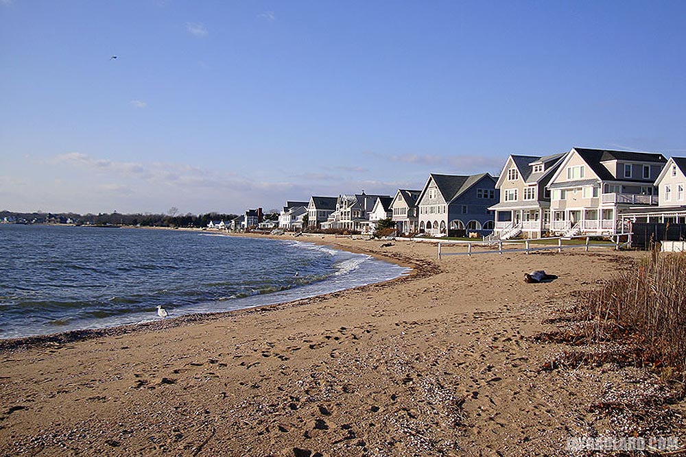 Houses Along Madison Beach, Connecticut