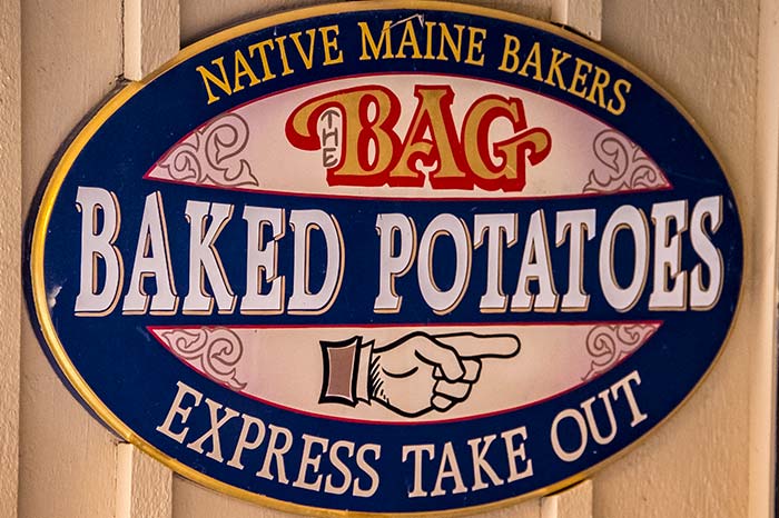 The Bag Potatoes Sign