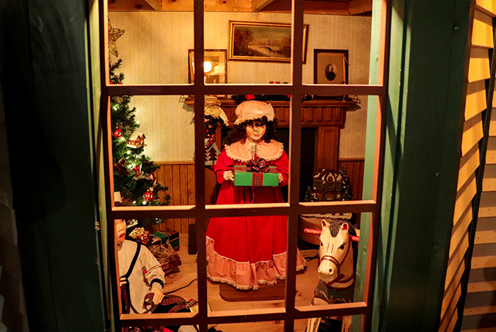 Girl Inside House at Christmas Loft