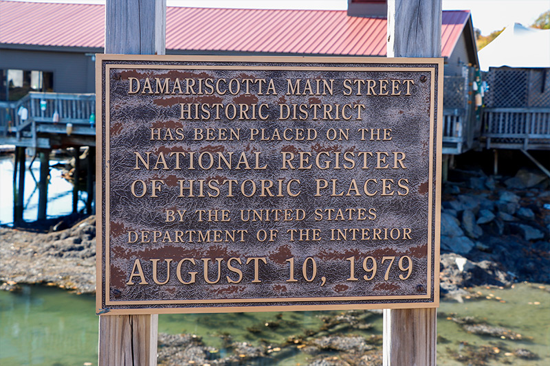 Damariscotta Main Street Sign