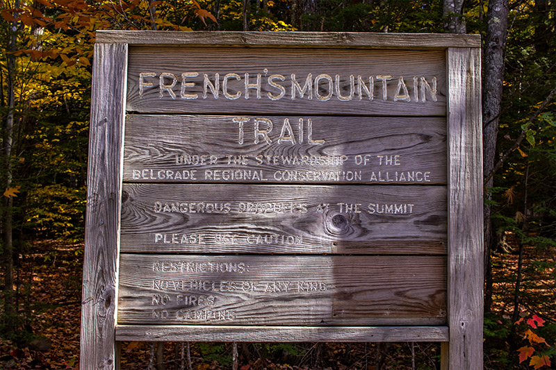 French's Mountain Trail Sign