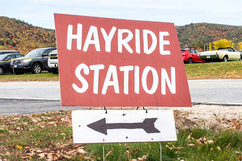 Hayride Station Sign
