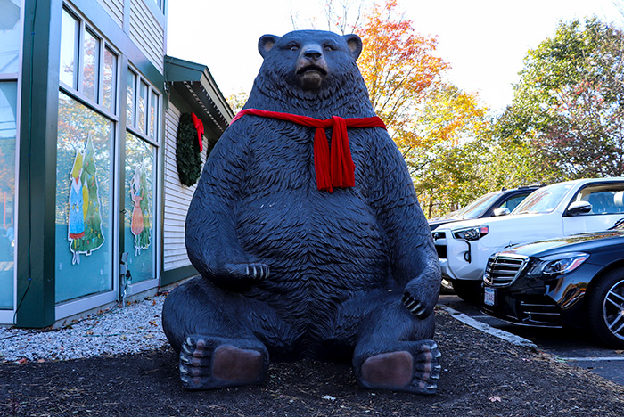 Huge Bear Outside Christmas Loft