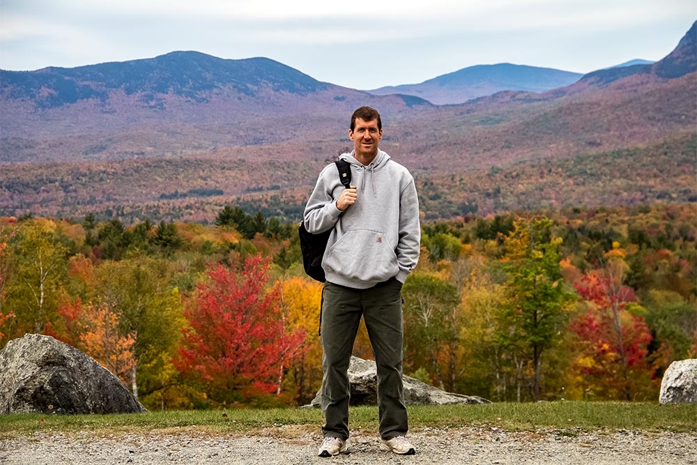 Jay Gaulard at Center Hill Nature Trail in Weld, Maine