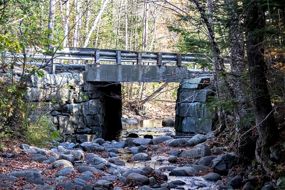 Reed Brook Flowing Under Rt.27 in Kingfield, Maine