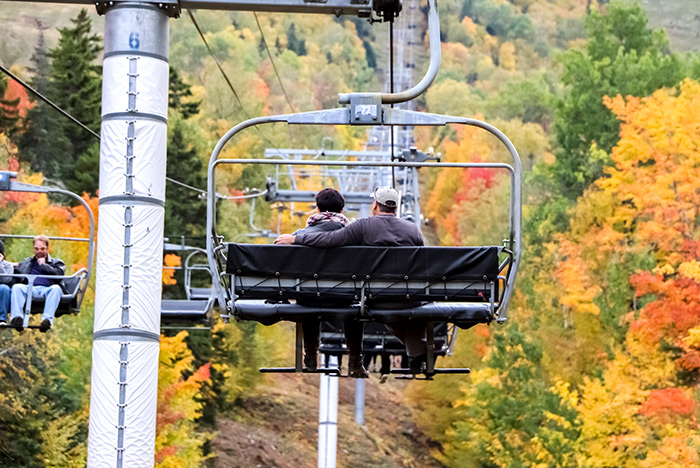 Riding the Chairlift at Sugarloaf Mountain