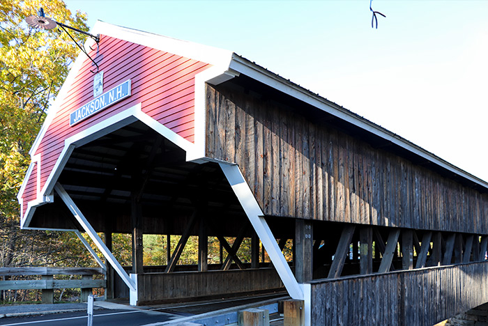 Side of the Covered Bridge in New Hampshire