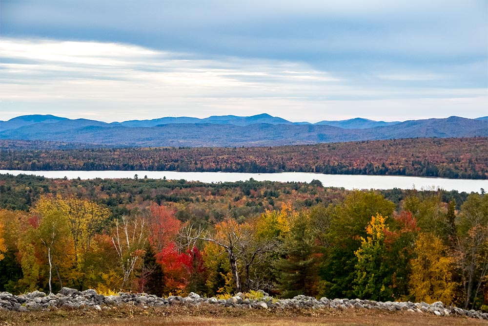 Webb Lake From Center Hill in Weld, Maine
