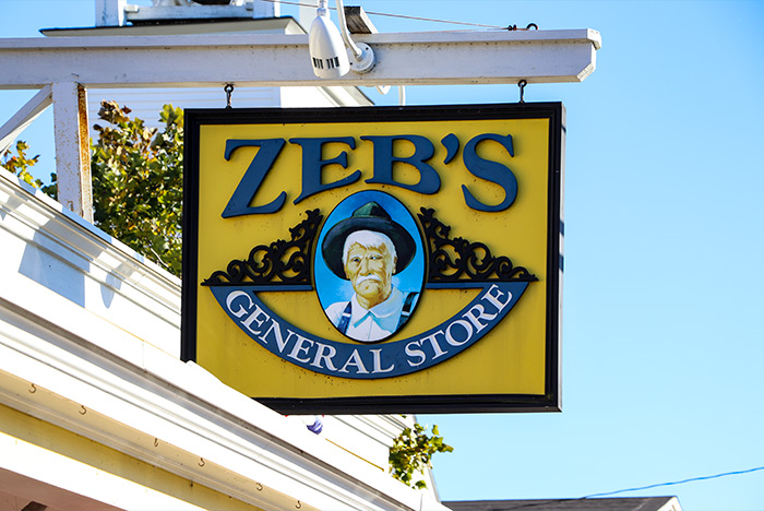 Zeb's General Store Sign