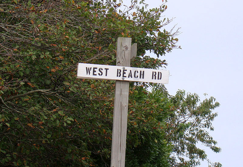 West Beach Road Sign
