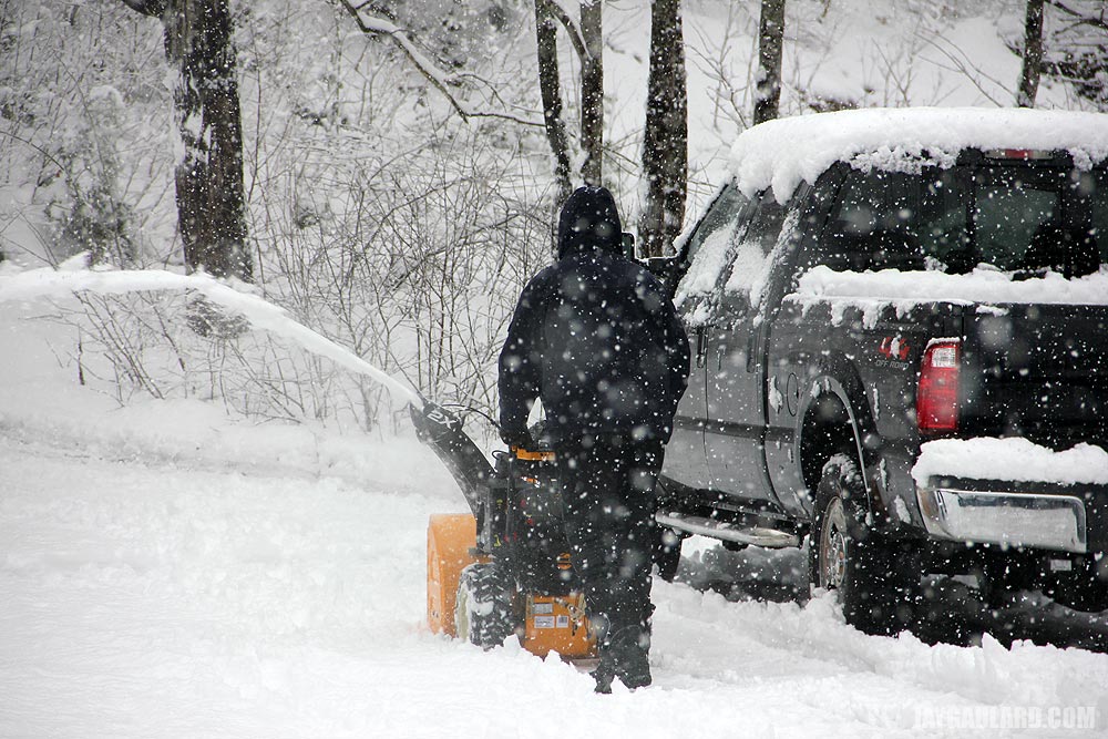 Snow Blowing During Winter Storm