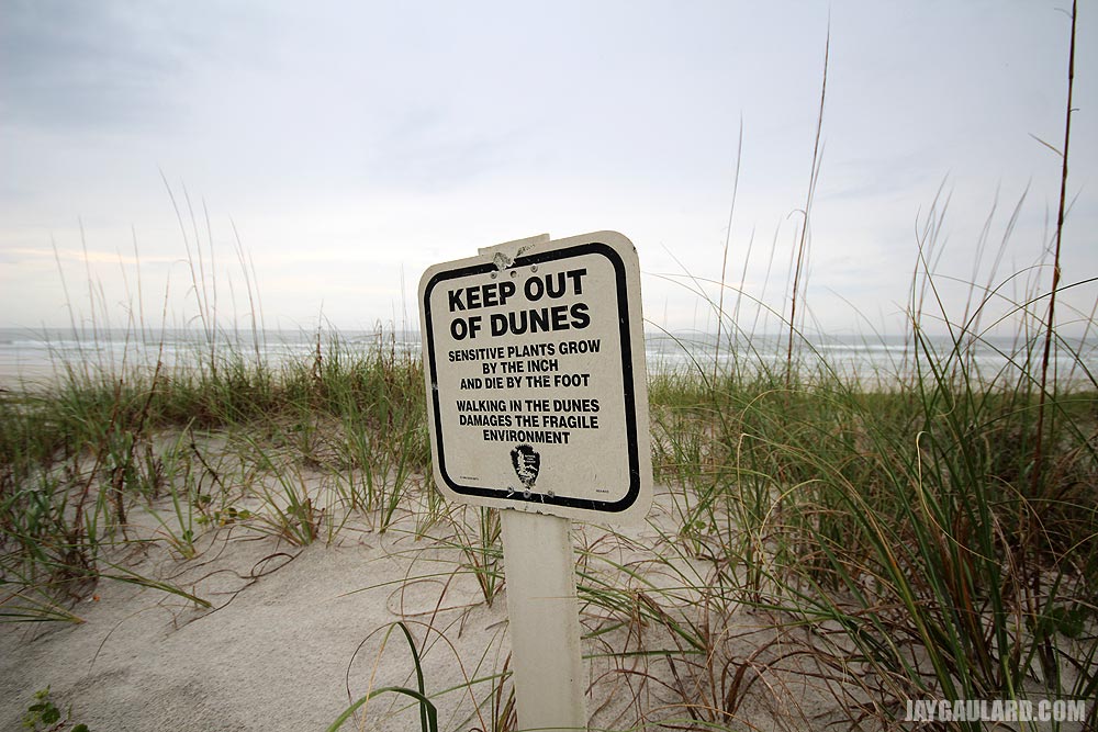 Keep Out of Dunes Sign