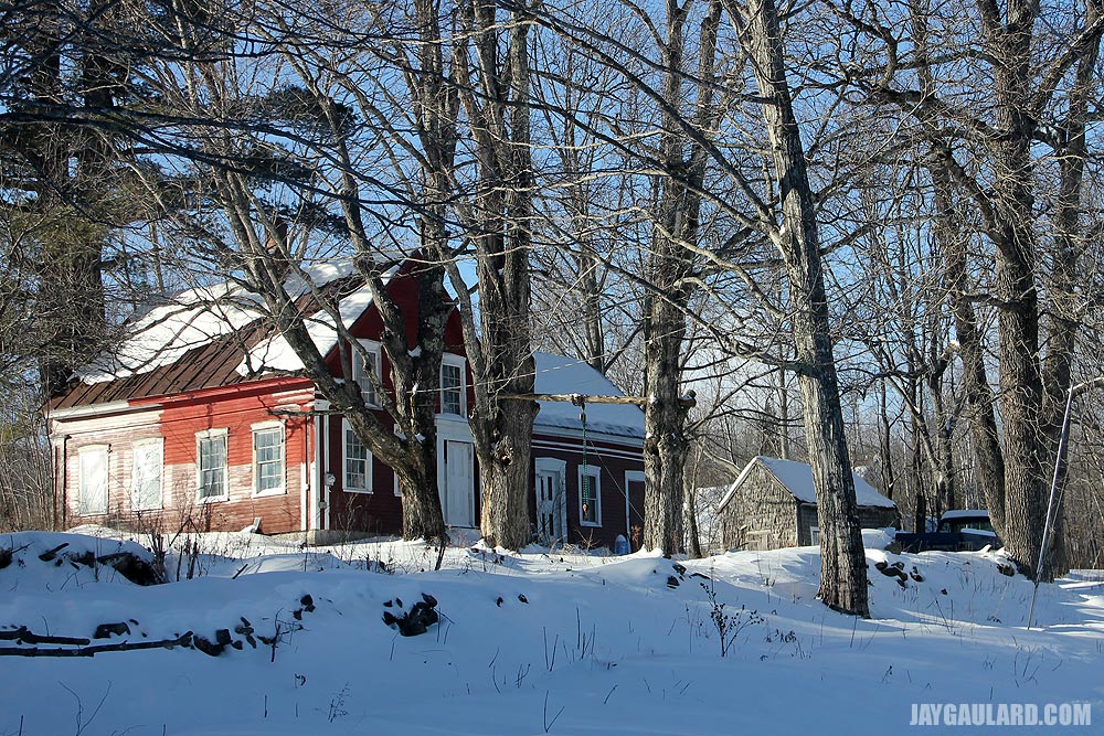 Old Winter Farmhouse in Maine
