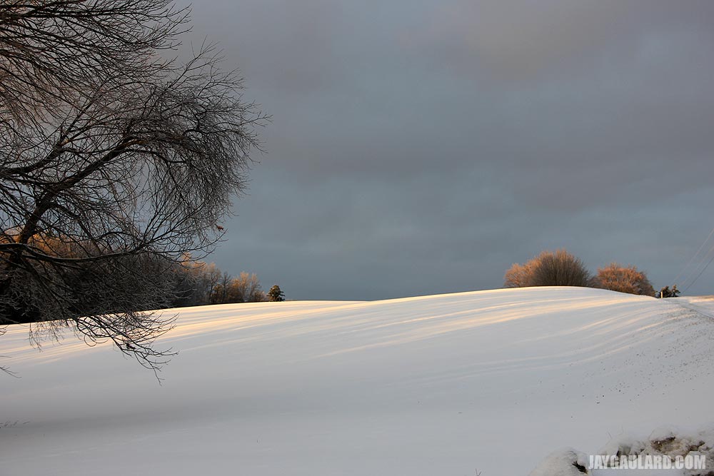 Beautiful Snow Covered Farm Field
