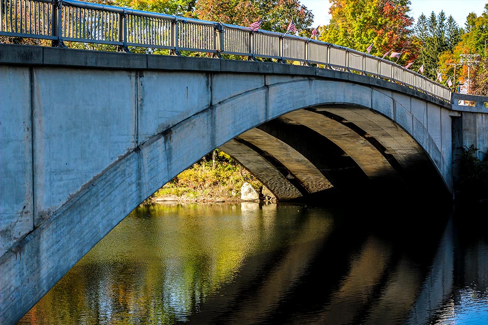 Bridge Over Carrabassett River in Kingfield, Maine