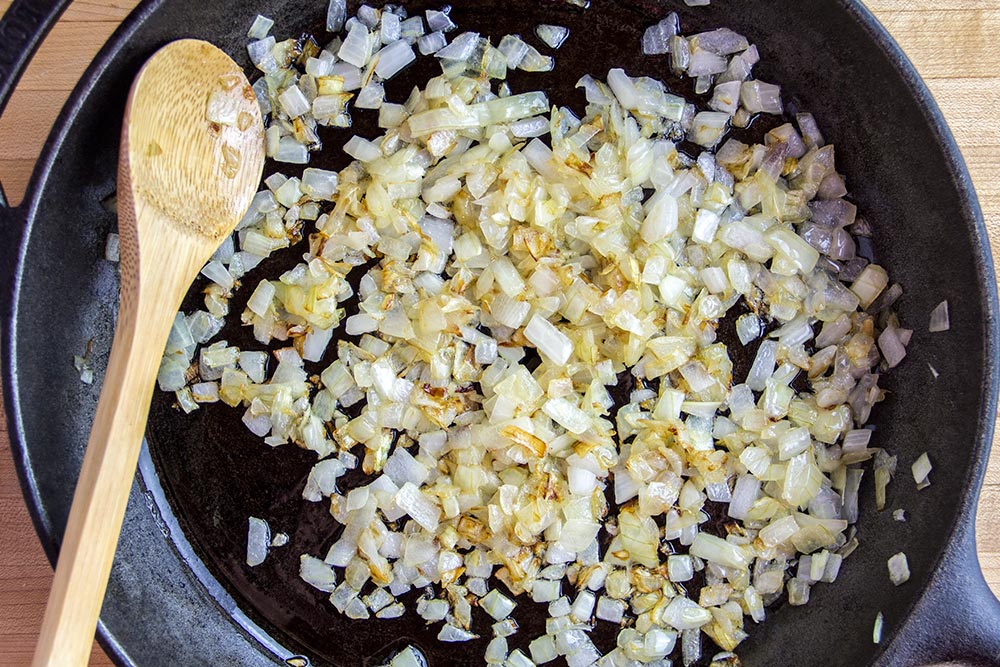 Browned Onions in Skillet
