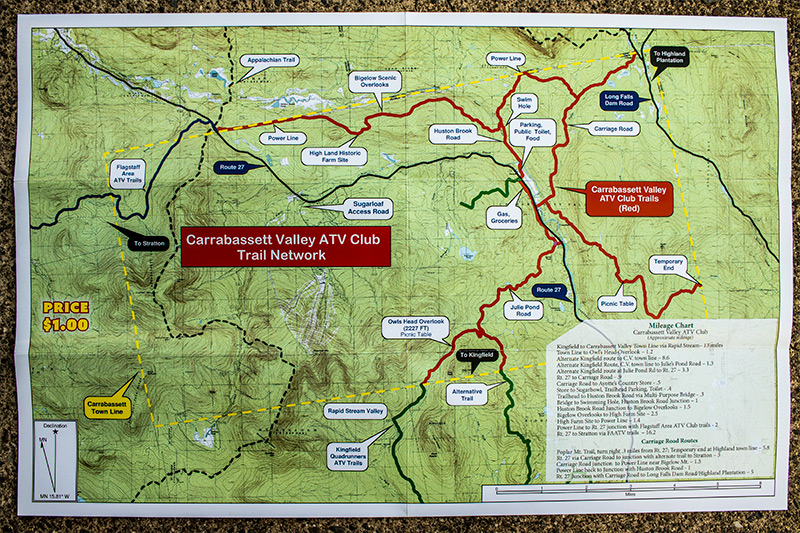 Carrabassett Valley ATV Trail Map