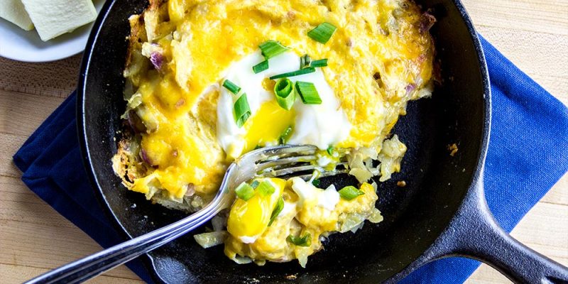 Crescent Roll Egg Skillet Stacker