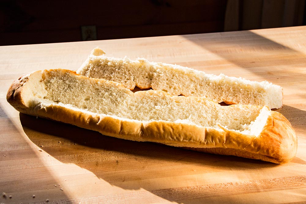 Cutting French Bread