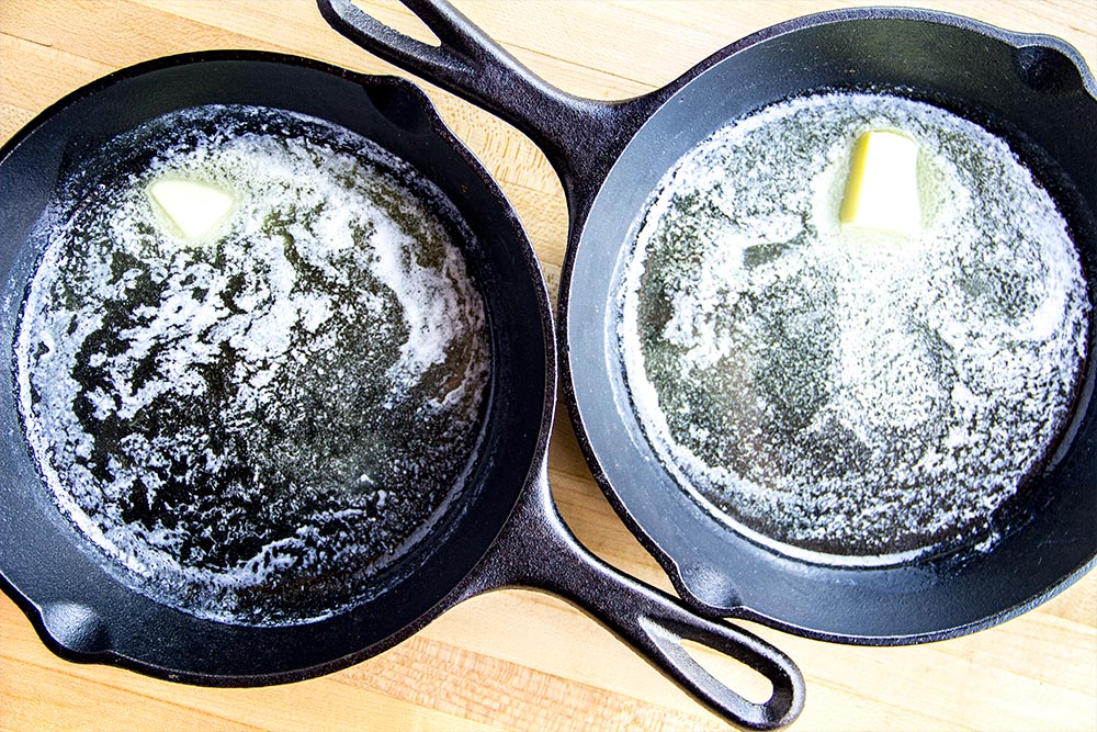 Melting Butter in Cast Iron Skillet