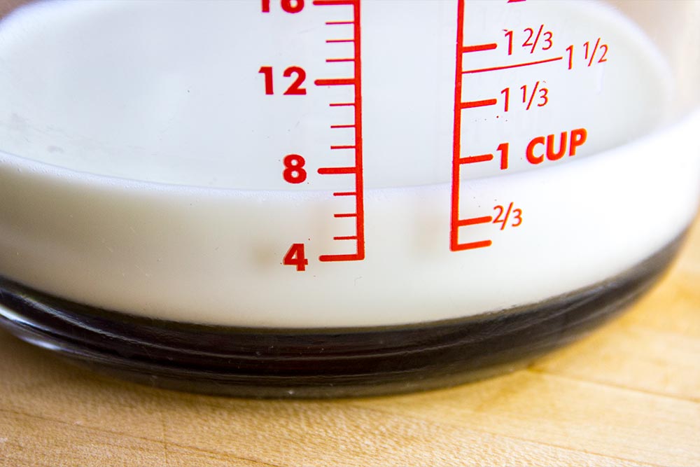 Milk in Measuring Cup