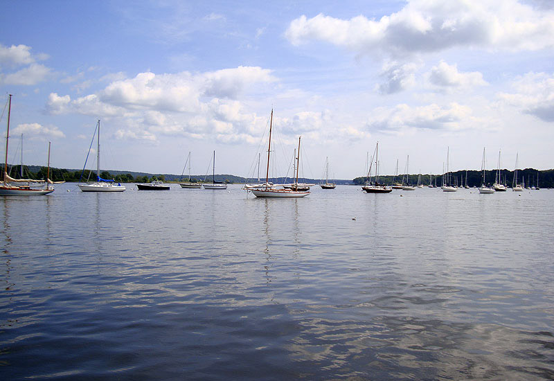 Sailboats on Connecticut River