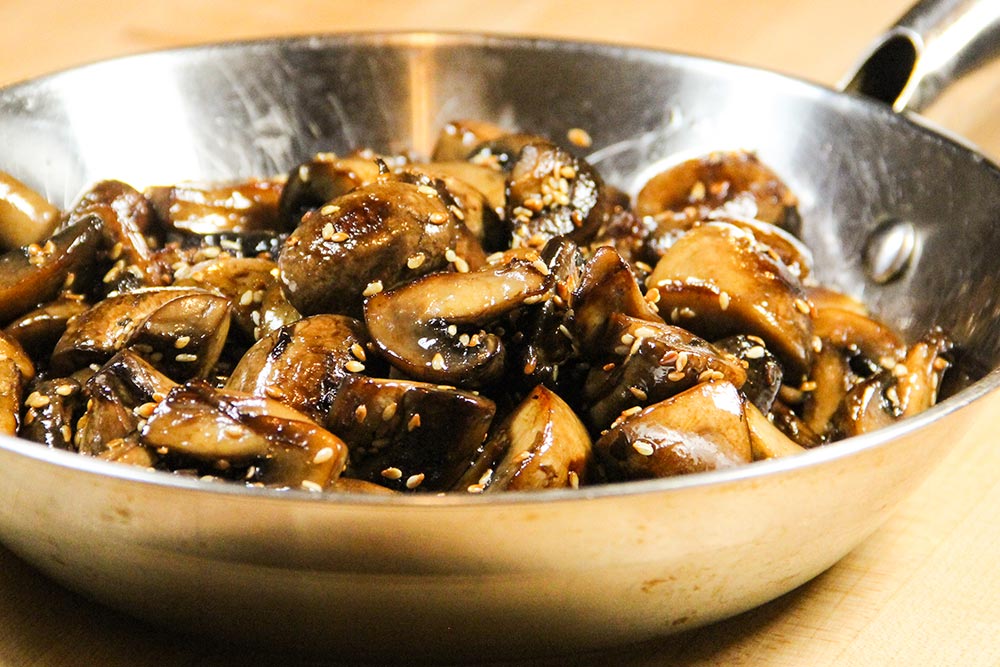 Sautéed Mushrooms With Sesame and Ginger
