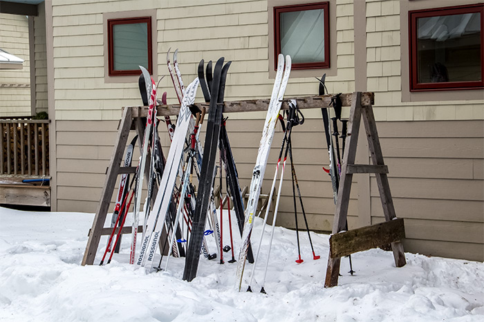 Skis in Rack