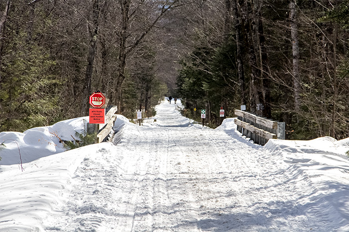 Snow Covered Narrow Gauge Rail Trail
