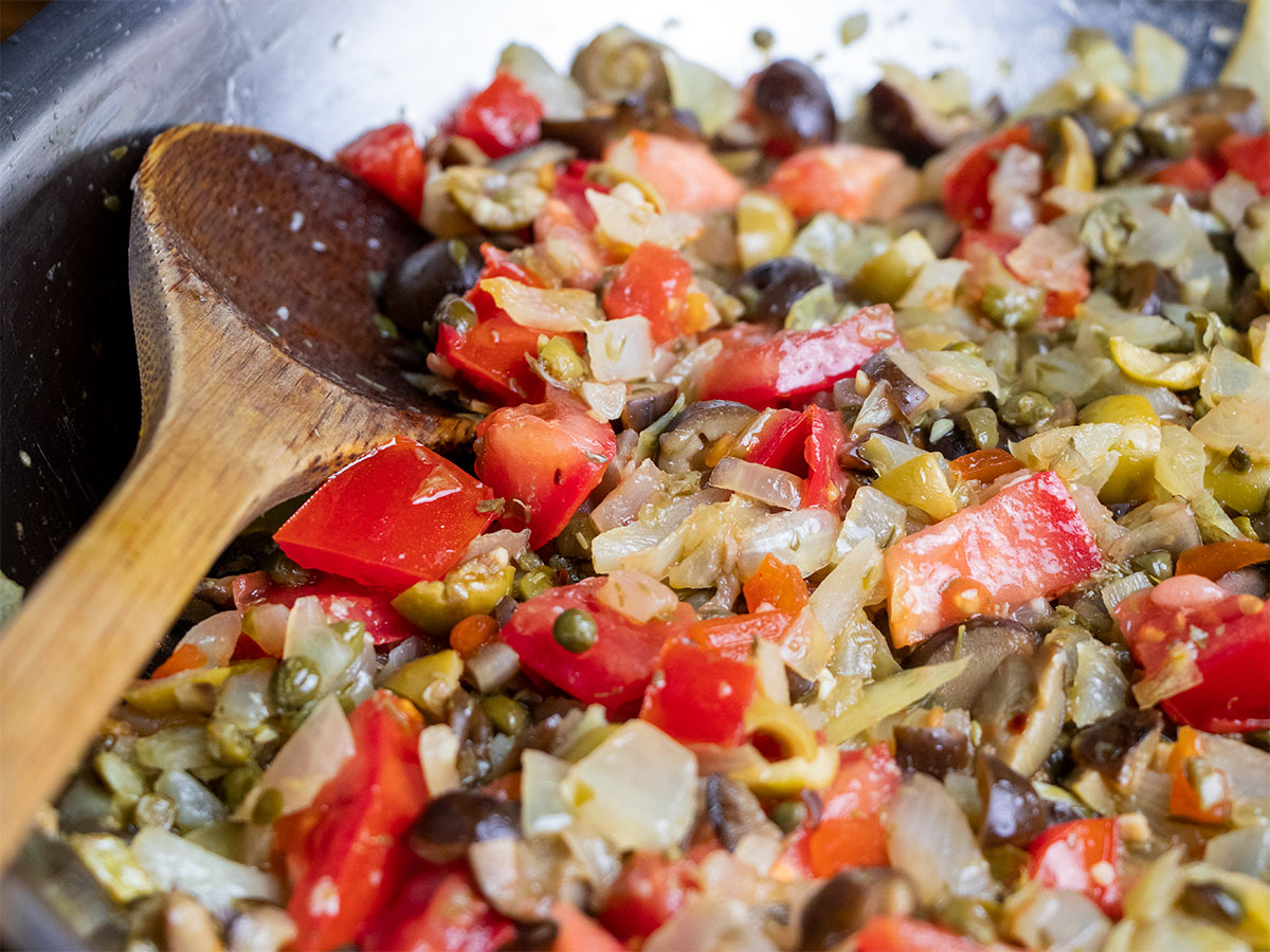 Capers with Olives, Tomatoes, & Anchovies