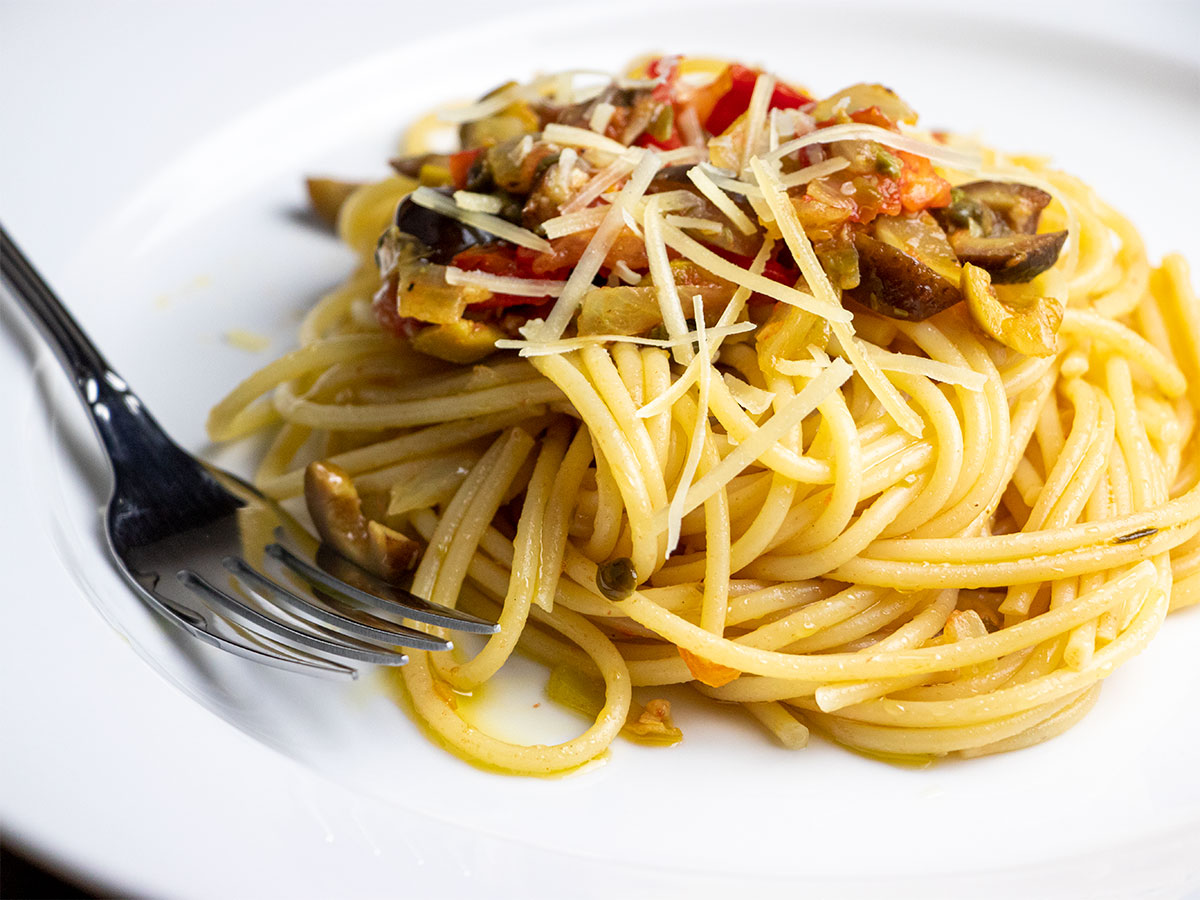 Spaghettini with Caper Sauce