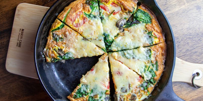 Mushroom, Spinach, & Tomato Frittata by Mary Berry