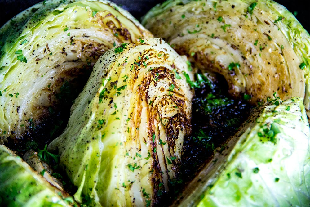 Browned Roasted Cabbage