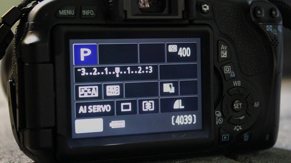 Canon T3i Display Screen