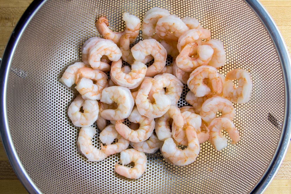 Cooked Shrimp in Bellemain Colander