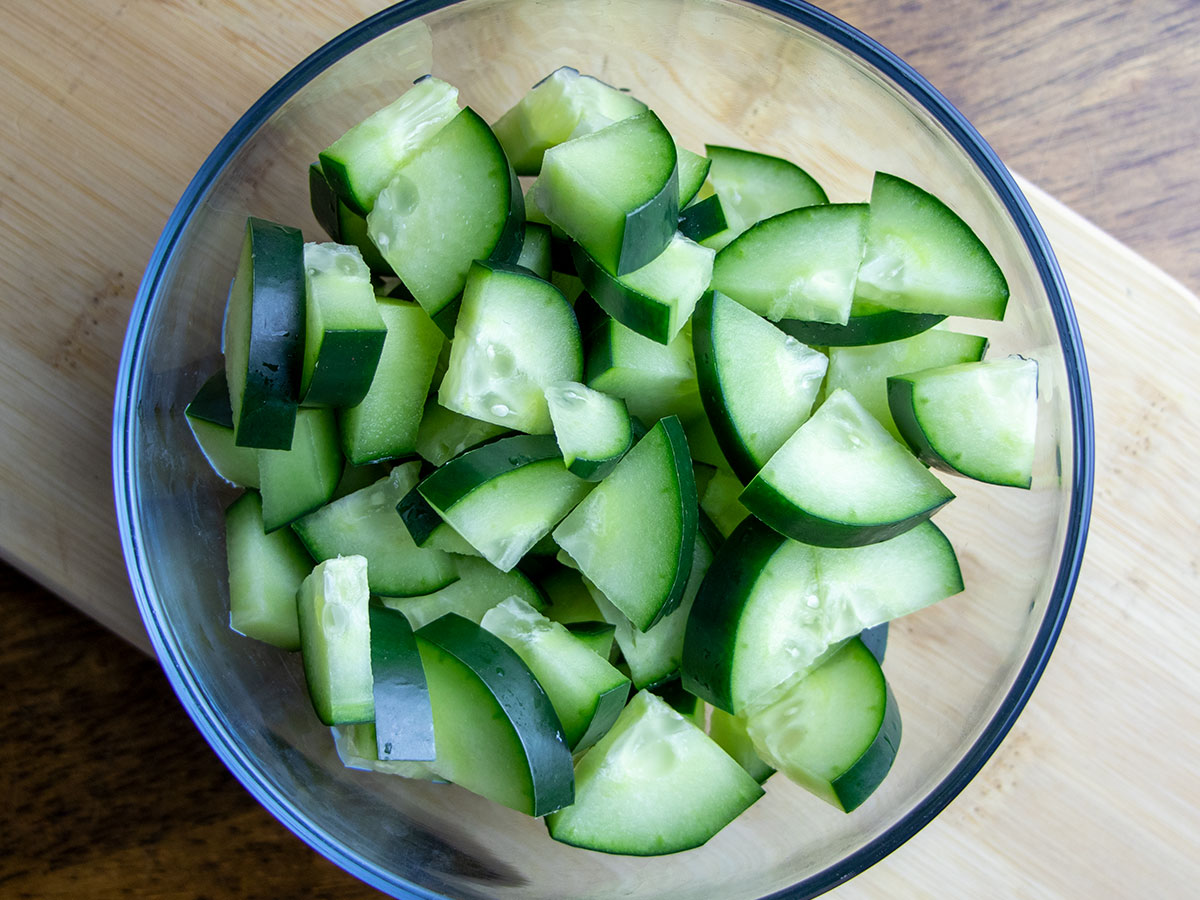Cut Cucumbers