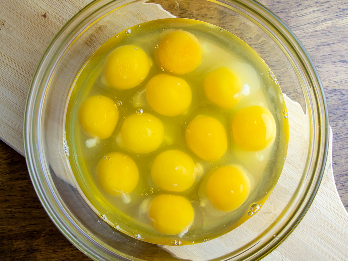 Eggs Broken in Bowl