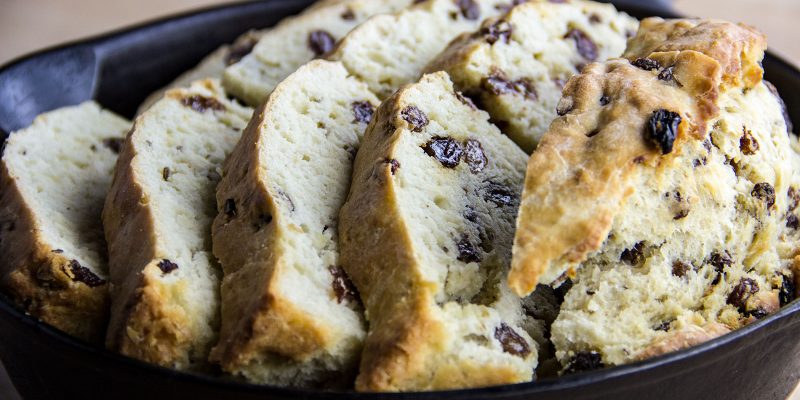 Irish Soda Bread with Raisins & Caraway Seeds