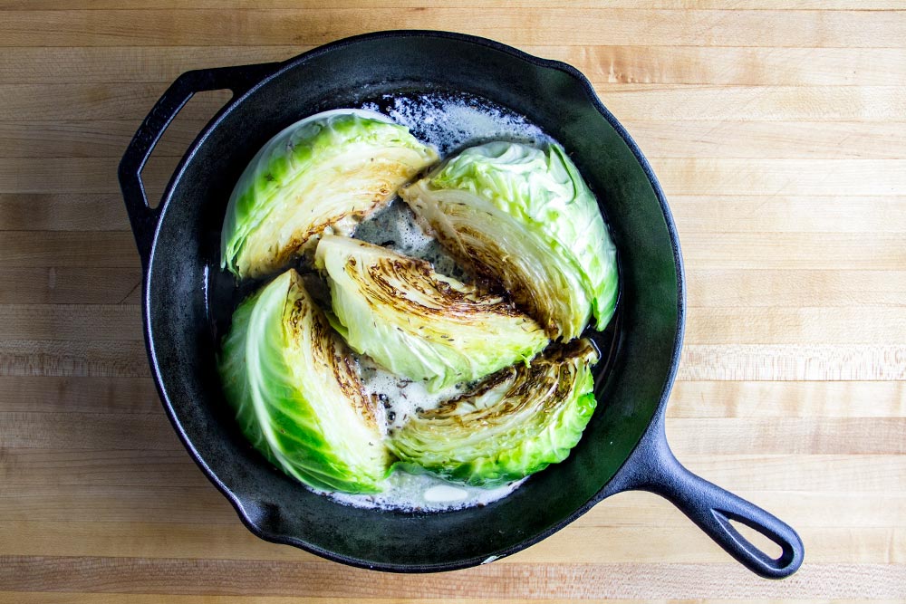Melting Butter with Cabbage Wedges