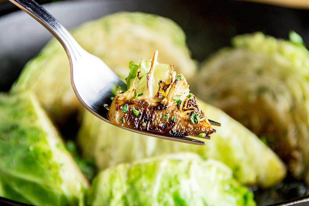 Skillet Roasted Cabbage with Caraway Seeds & Lemon Recipe