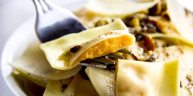 Homemade Squash Ravioli with Hazelnut Butter Sauce Recipe