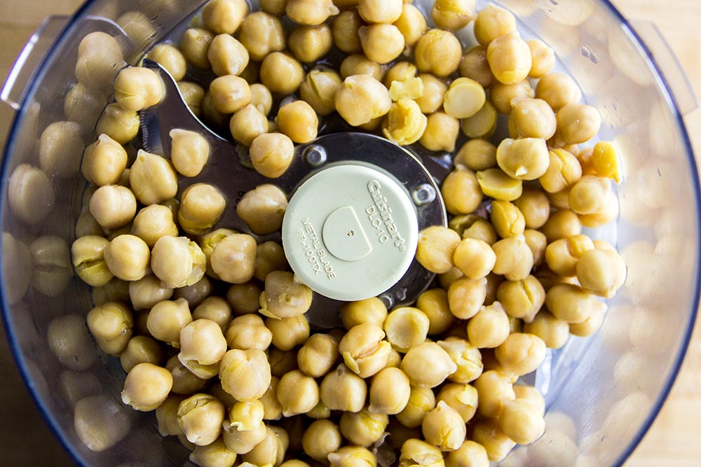 Chickpeas in Food Processor