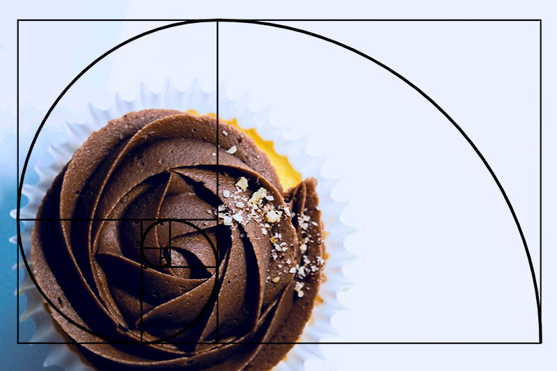 Cupcake with Golden Ratio