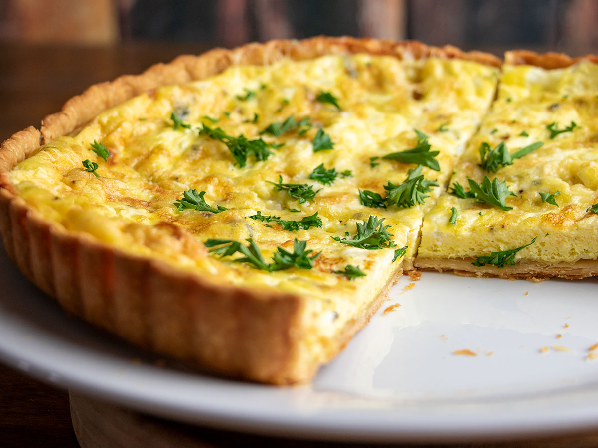 Pieces of Roquefort Quiche by Mary Berry
